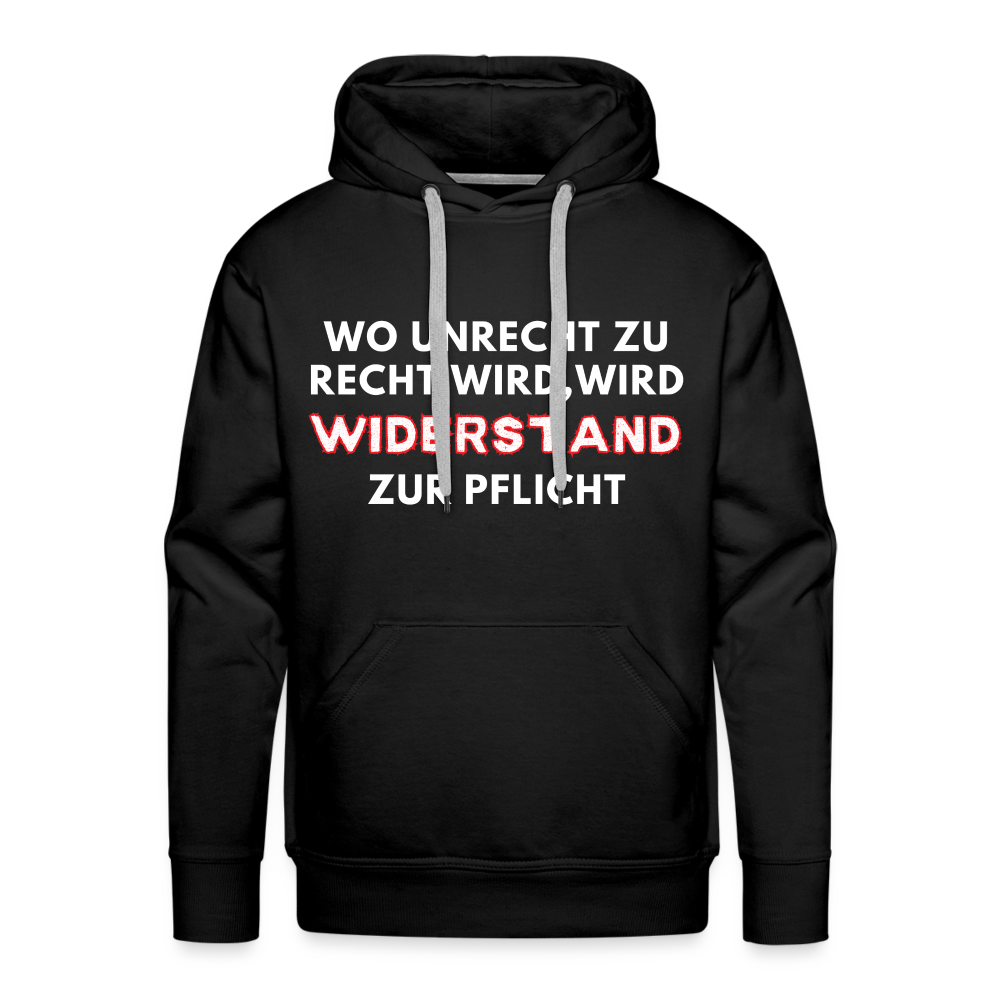 Männer Premium Hoodie - Widerstand - Schwarz