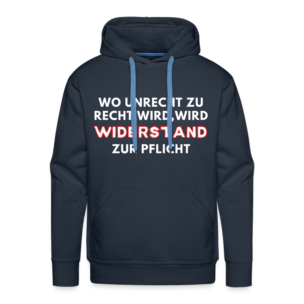 Männer Premium Hoodie - Widerstand - Navy