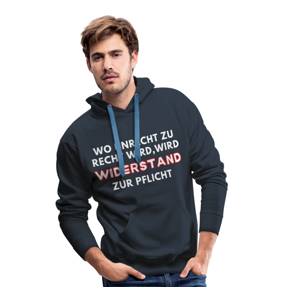 Männer Premium Hoodie - Widerstand - Navy