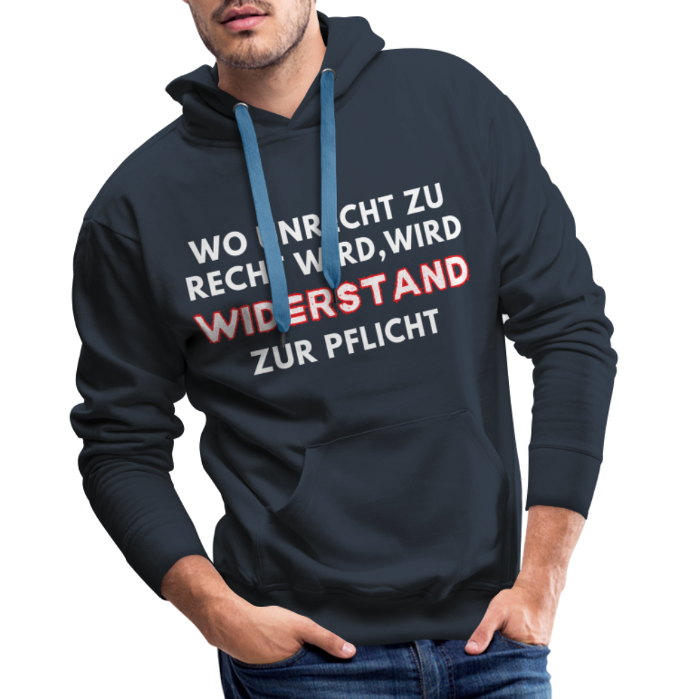 Männer Premium Hoodie - Widerstand - Navy