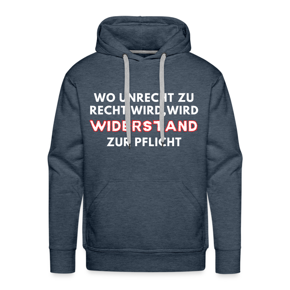 Männer Premium Hoodie - Widerstand - Jeansblau