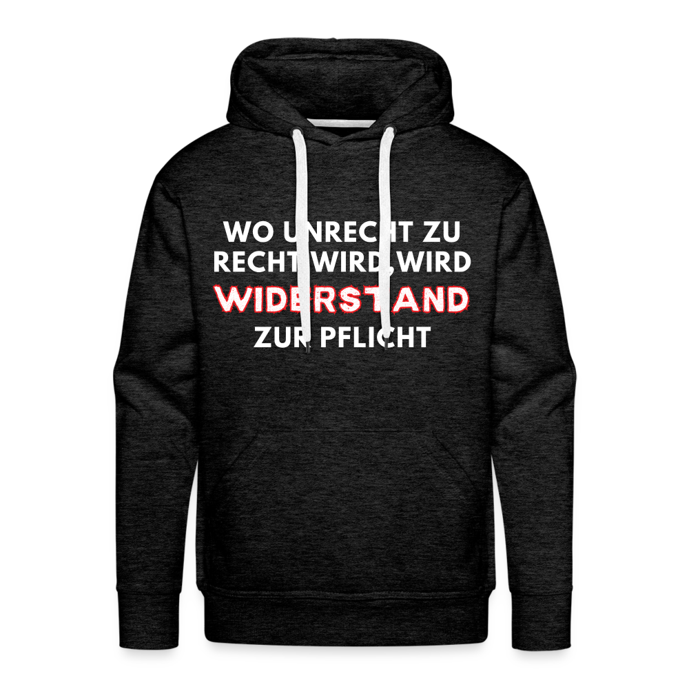 Männer Premium Hoodie - Widerstand - Anthrazit