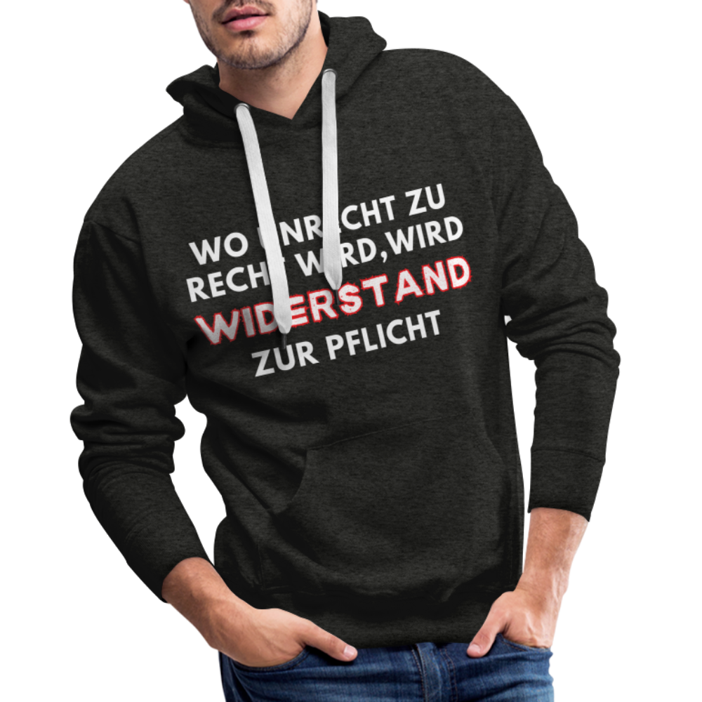 Männer Premium Hoodie - Widerstand - Anthrazit