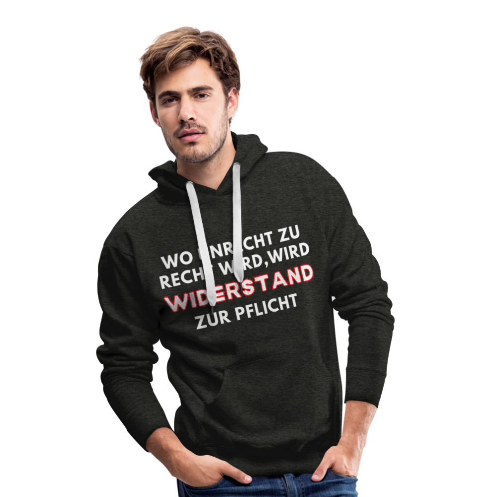 Männer Premium Hoodie - Widerstand - Anthrazit