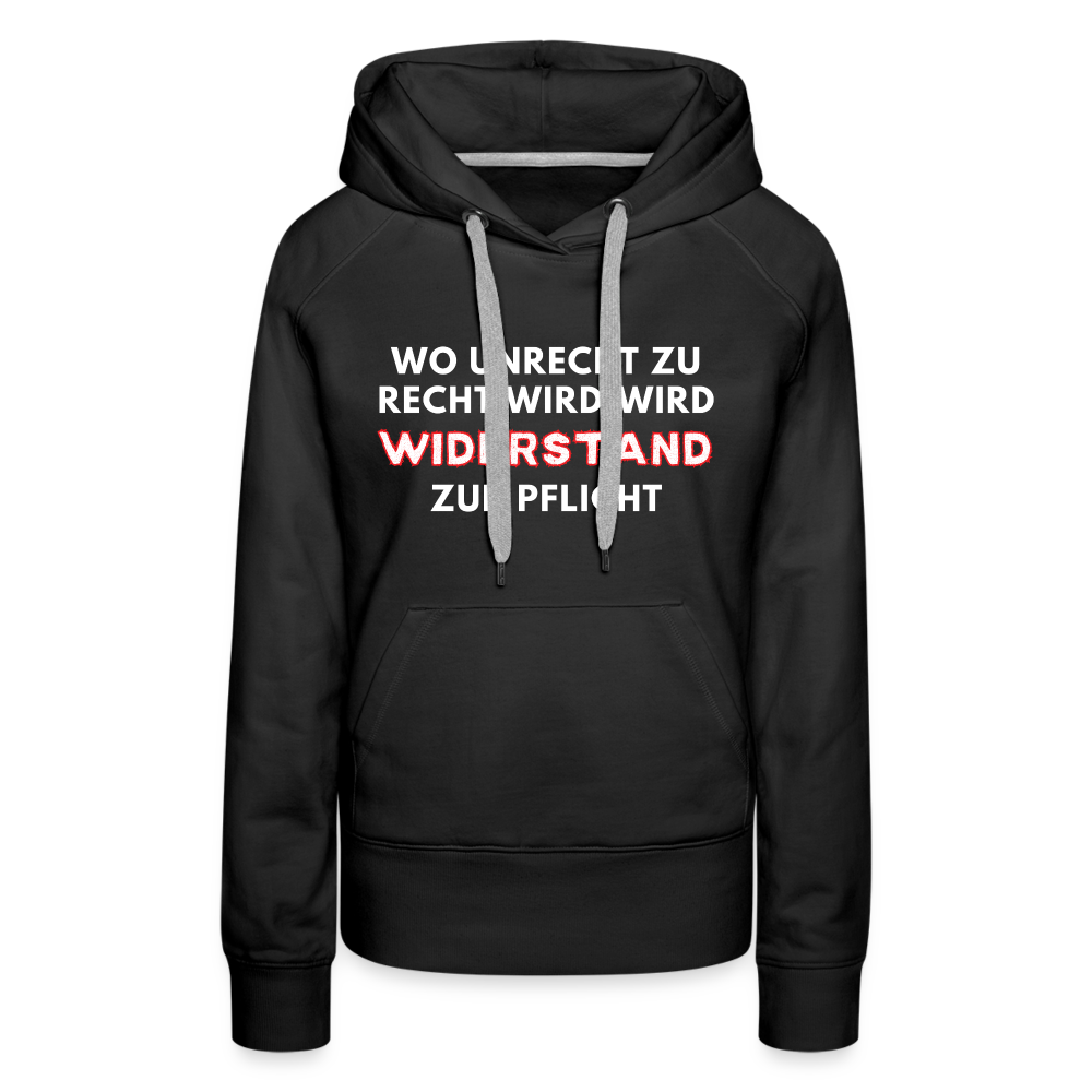 Frauen Premium Hoodie - Widerstand - Schwarz