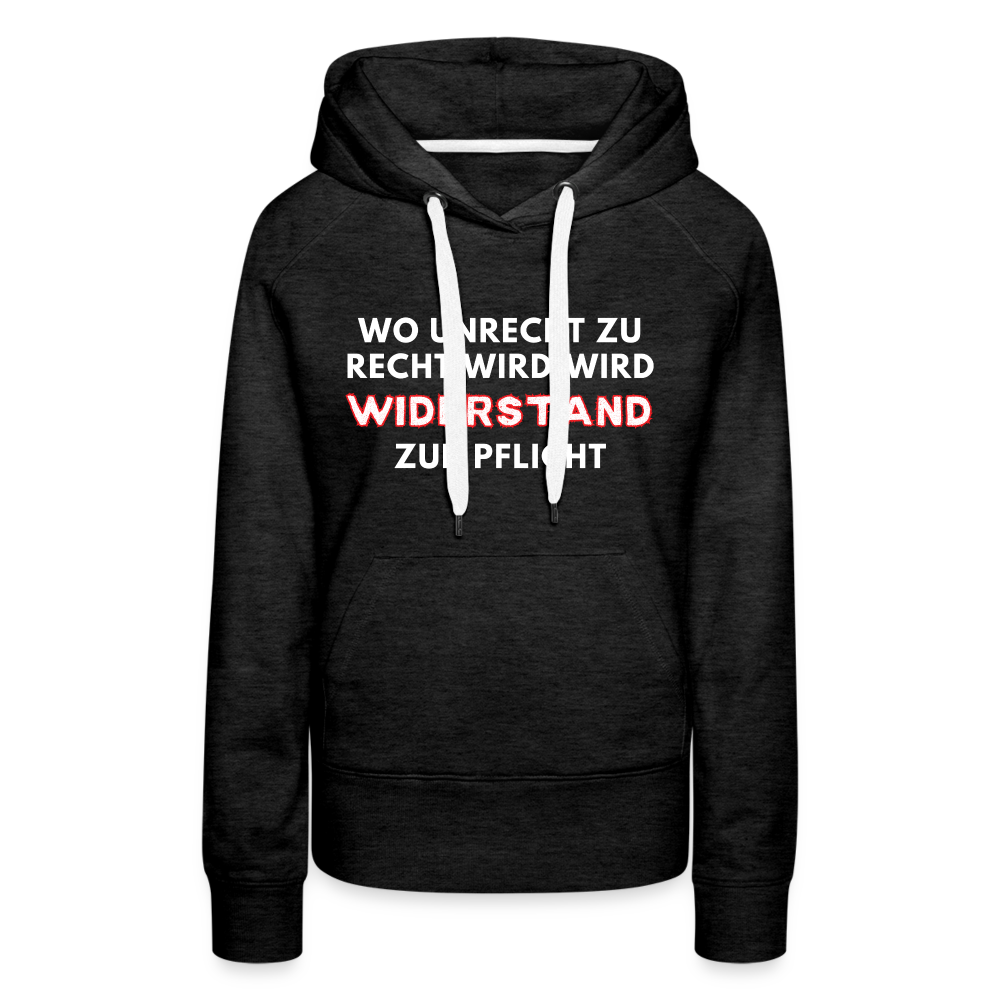 Frauen Premium Hoodie - Widerstand - Anthrazit