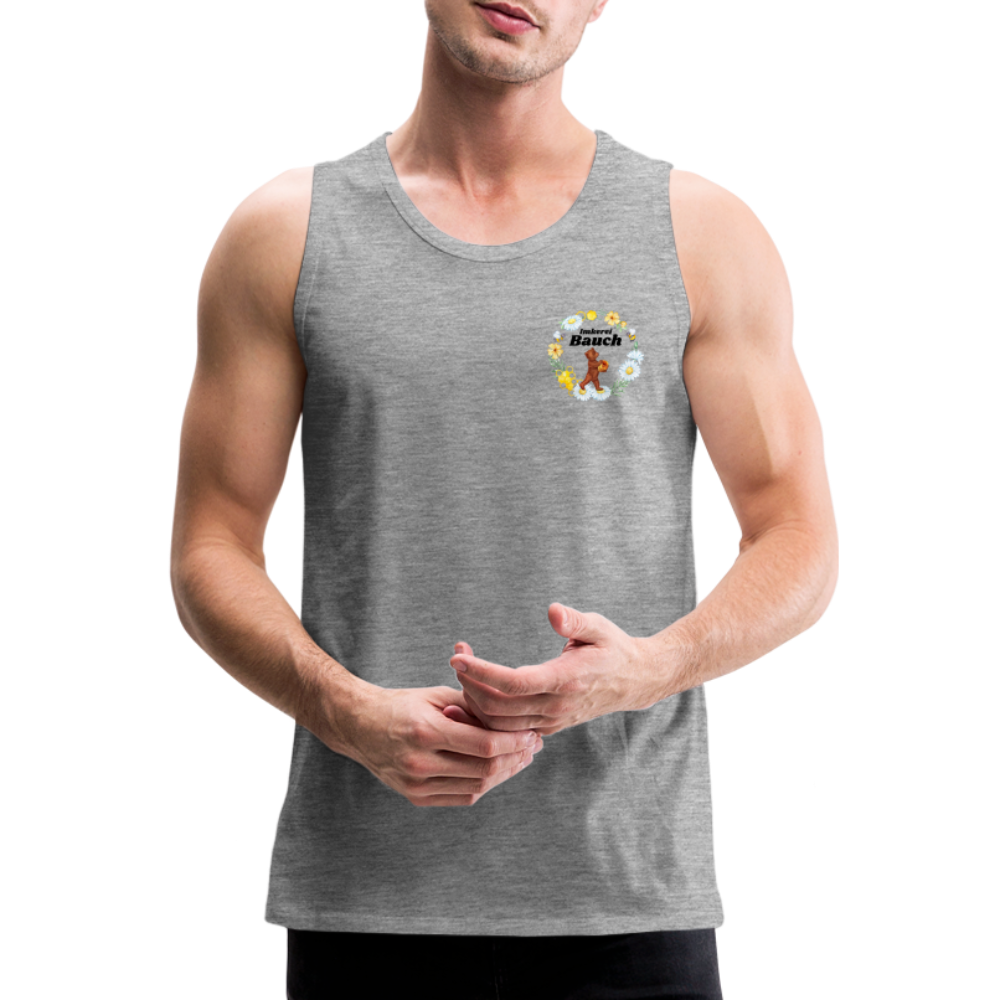 Männer Premium Tank Top - Grau meliert