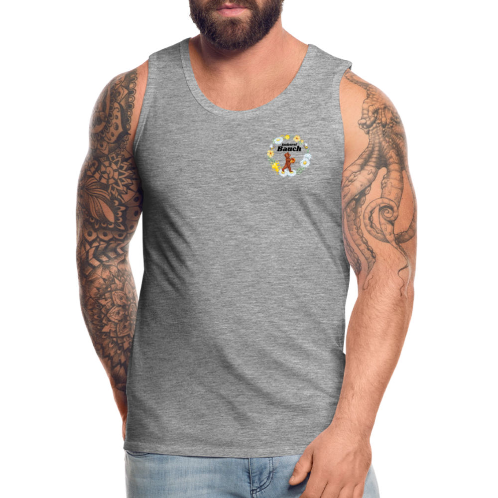 Männer Premium Tank Top - Grau meliert