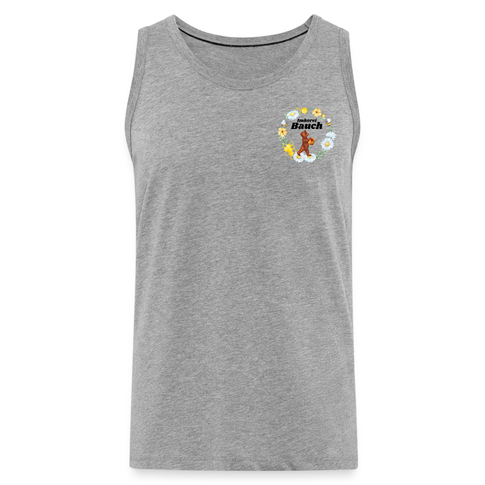 Männer Premium Tank Top - Grau meliert