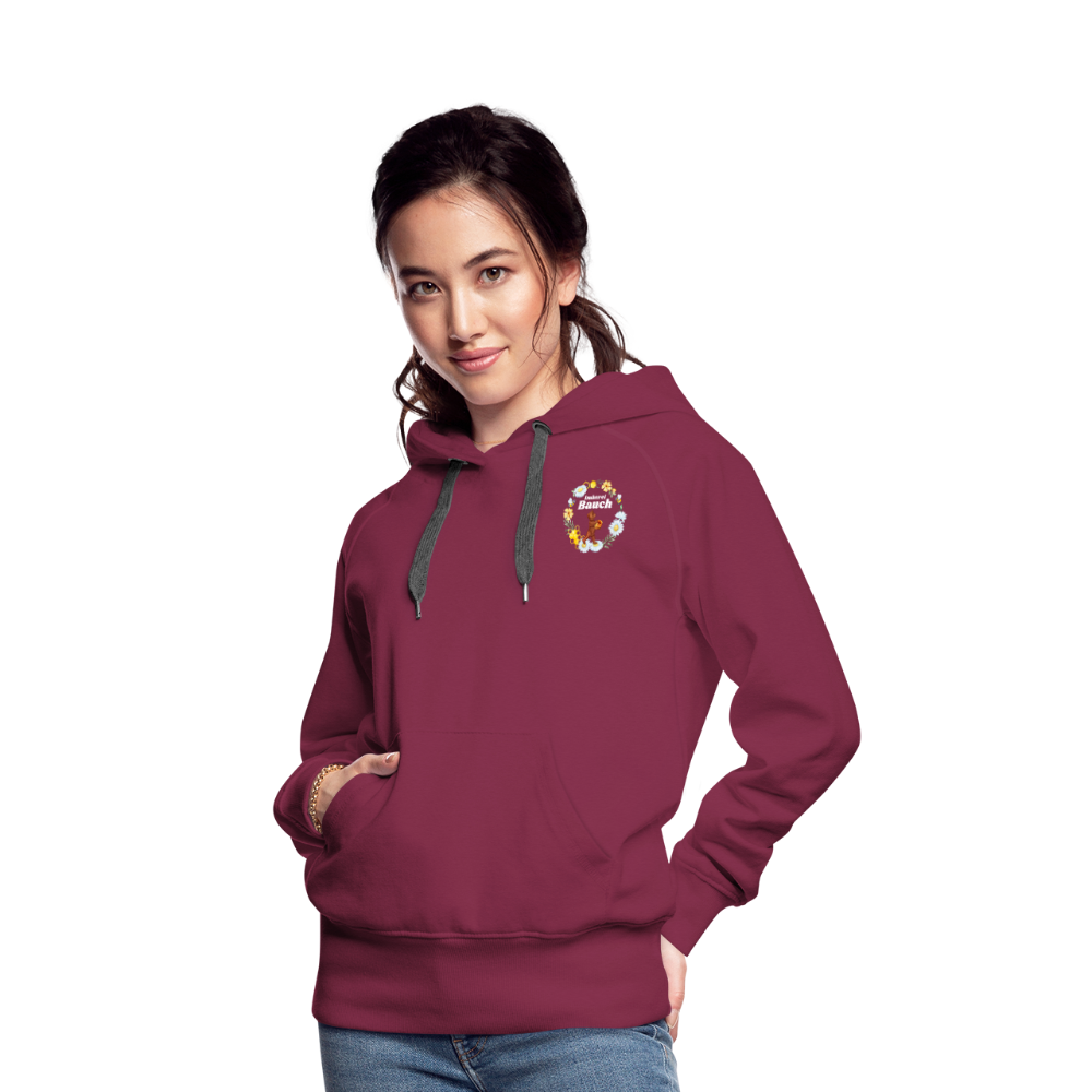 Frauen Premium Hoodie Logo nur vorne - Bordeaux