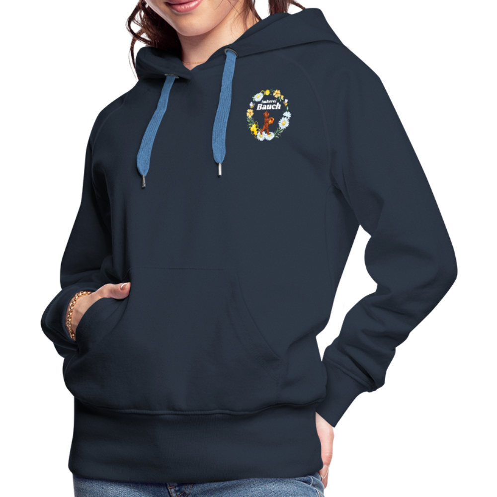 Frauen Premium Hoodie Logo nur vorne - Navy