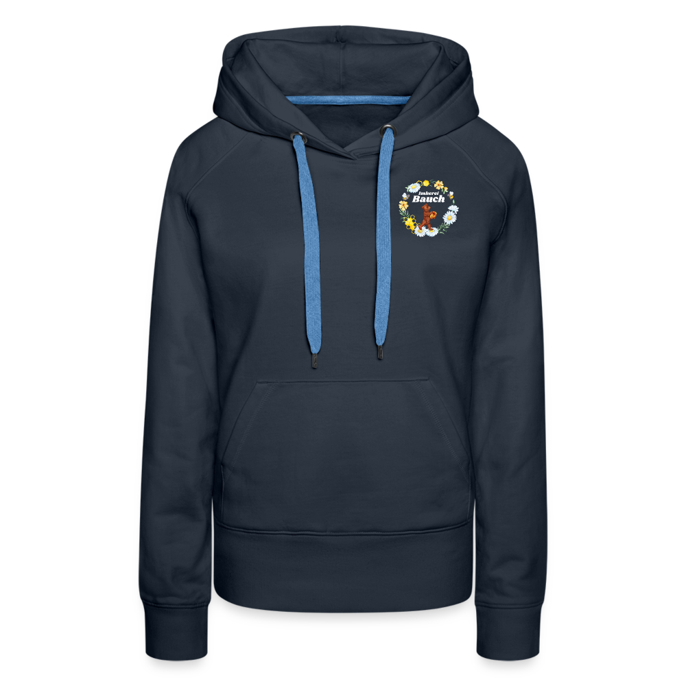 Frauen Premium Hoodie Logo nur vorne - Navy