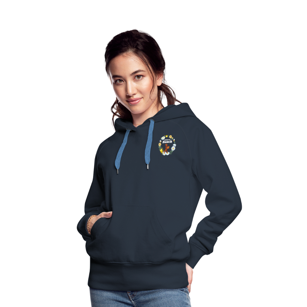 Frauen Premium Hoodie Logo nur vorne - Navy