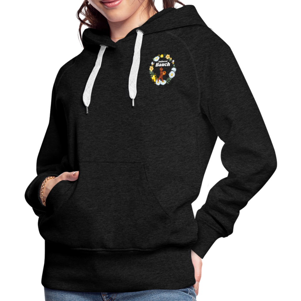 Frauen Premium Hoodie Logo nur vorne - Anthrazit