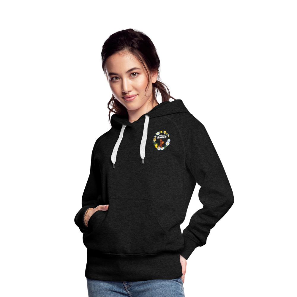 Frauen Premium Hoodie Logo nur vorne - Anthrazit