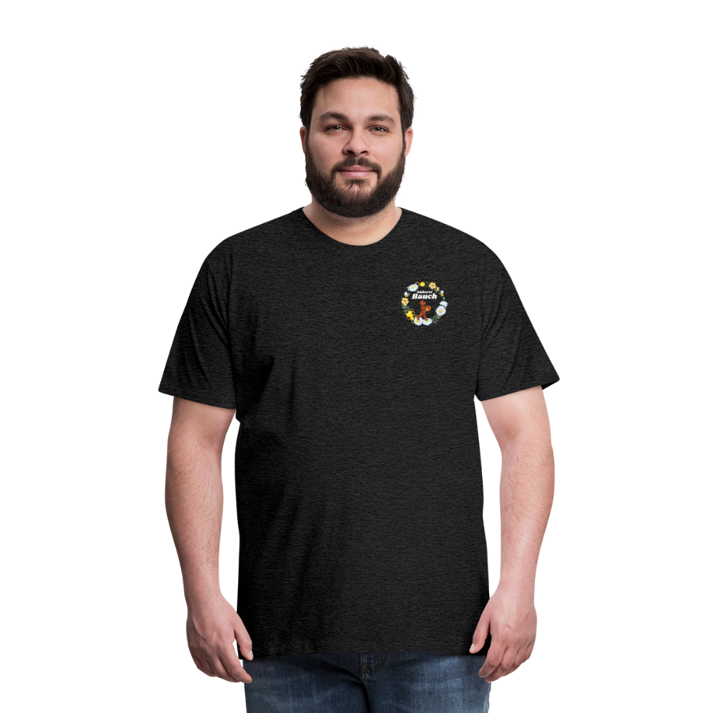 Männer Premium T-Shirt Bauch Logo nur vorne - Anthrazit