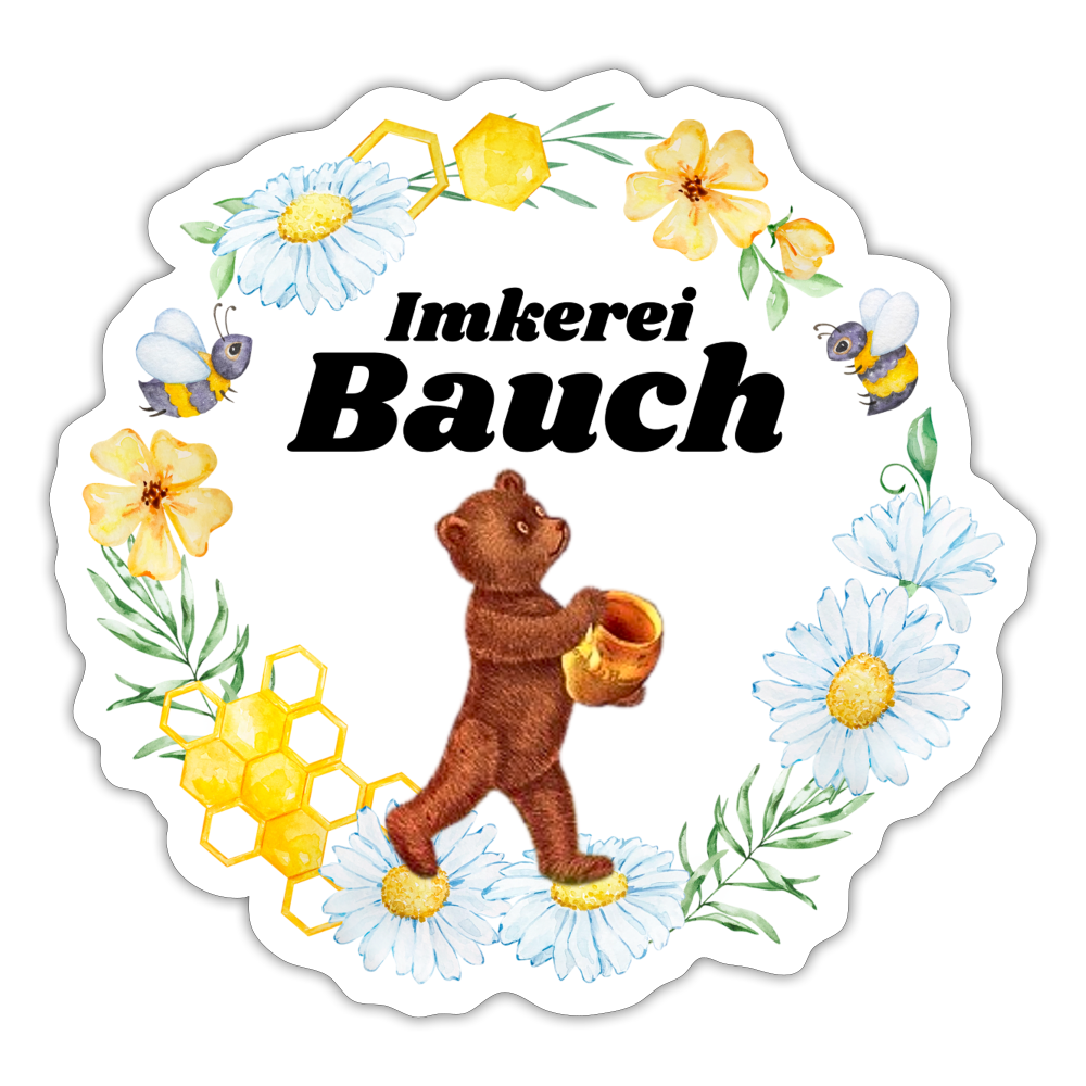 Sticker Imkerei Bauch - Mattweiß