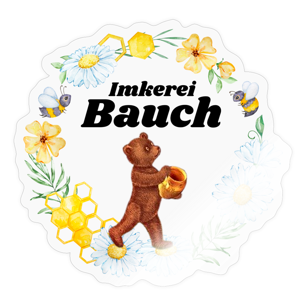 Sticker Imkerei Bauch - Transparent glänzend