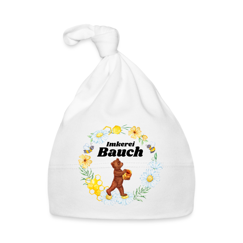 Baby Mütze Imkerei Bauch - Weiß