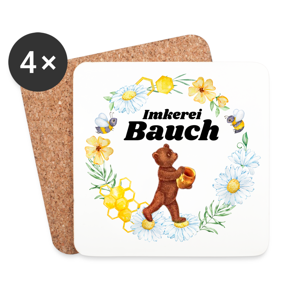 Untersetzer (4er-Set) Imkerei Bauch - Weiß