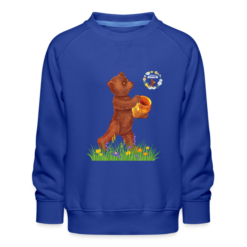 Kinder Premium Pullover Imkerei Bauch - Royalblau