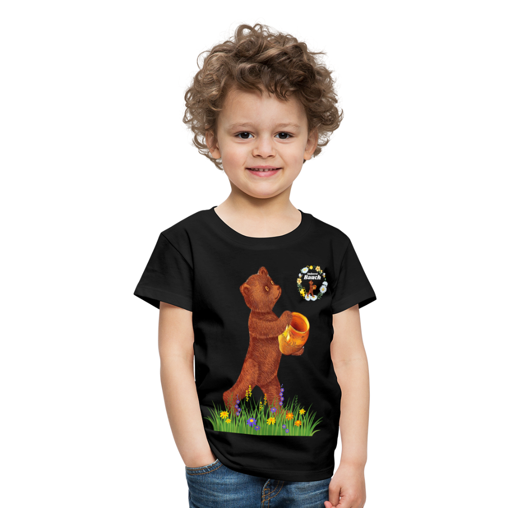 Kinder Premium T-Shirt Imkerei Bauch - Schwarz