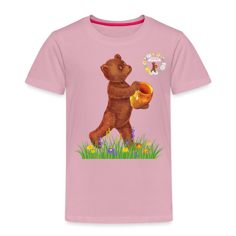 Kinder Premium T-Shirt Imkerei Bauch - Hellrosa