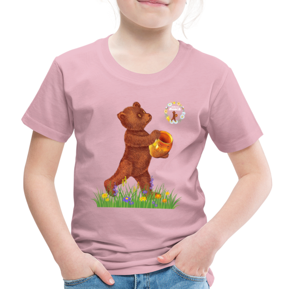 Kinder Premium T-Shirt Imkerei Bauch - Hellrosa