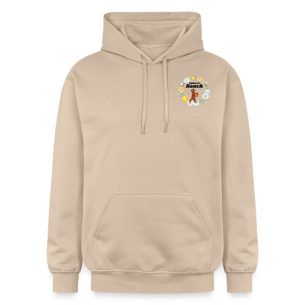 Gildan Für Männer und Frauen Softstyle® Midweight Hoodie  Imkerei Bauch Logo nur vorne - Sand